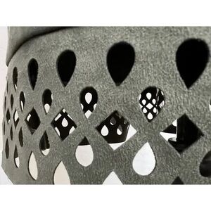 I LE New York Faux Suede Dress With Lazer Cut Eyelet Hem, Mock Neck, Size 16